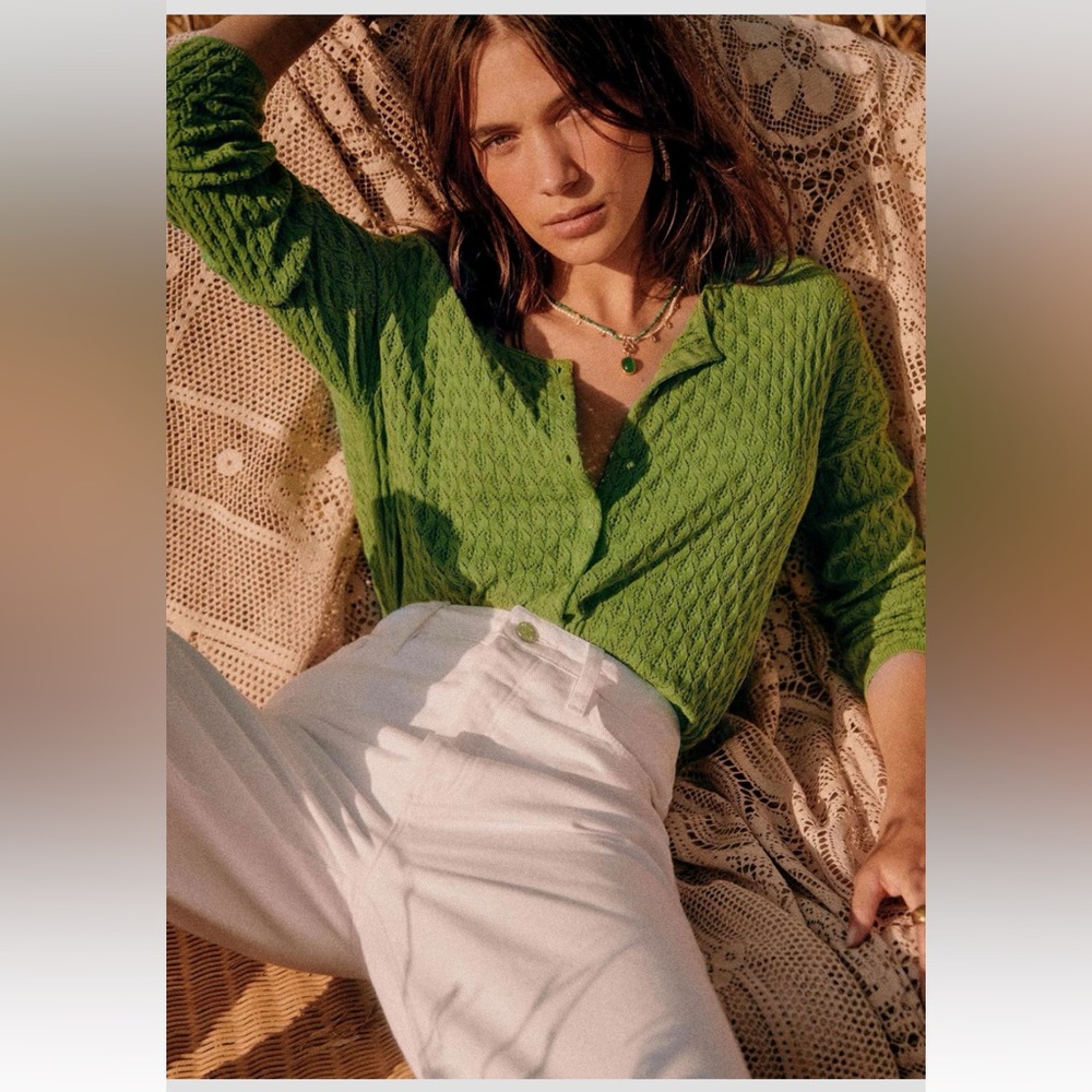 Sezane Adela Cardigan - Green